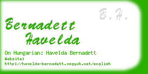 bernadett havelda business card